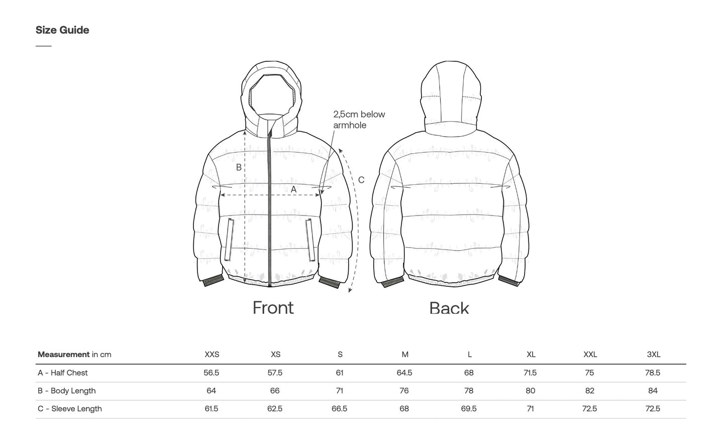BRINDIS PUFFER EMBROIDERY (STOCK)