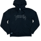 BLACK HOODIE ZIPPED